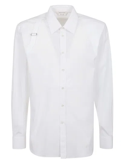 Alexander Mcqueen Structured White Shirt With Classic Collar