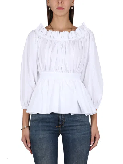 ALEXANDER MCQUEEN COTTON POPLIN TOP