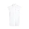 Alexander Mcqueen Sleeveless Cotton Shirt With Front Button Closure