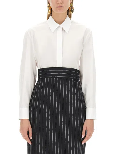 Alexander Mcqueen Cotton Shirt In Opticalwhite