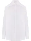 Alexander Mcqueen Cotton Shirt With Wide Collar In White