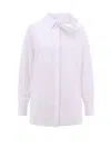 Alexander Mcqueen Cotton Shirt With Frontal Rouches In White