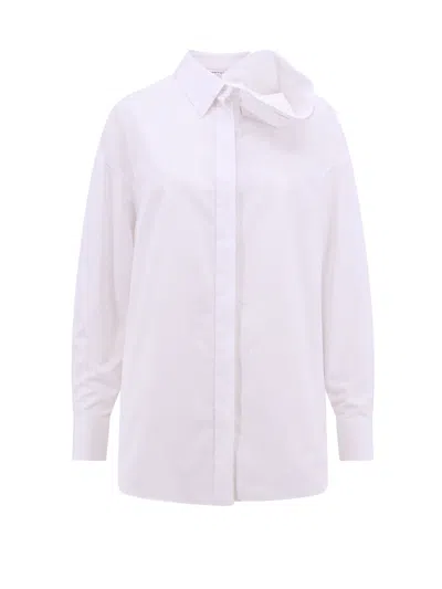 ALEXANDER MCQUEEN COTTON SHIRT WITH FRONTAL ROUCHES