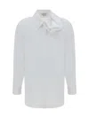 ALEXANDER MCQUEEN COTTON SHIRT WITH FRONTAL ROUCHES
