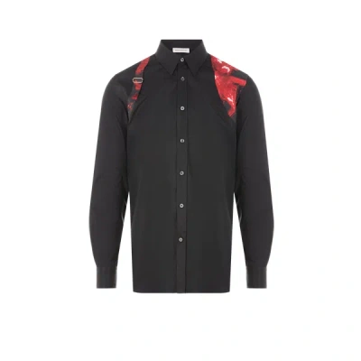 Alexander Mcqueen Cotton Shirt With Pattern In Decorative Metal Buckle