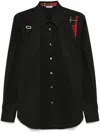 ALEXANDER MCQUEEN COTTON SHIRT WITH TARTAN DETAIL