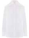 Alexander Mcqueen Cotton Shirt With Wide Collar In White