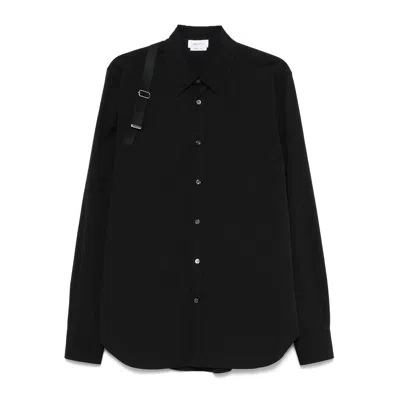 Alexander Mcqueen Harnes Long Sleeved Shirt In Black
