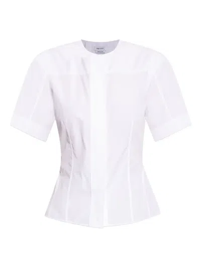 Alexander Mcqueen Cotton Short Sleeve Top In White