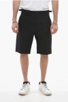 ALEXANDER MCQUEEN COTTON SHORTS WITH SIDE MARTINGALES