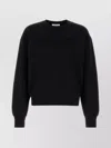 Alexander Mcqueen Cotton Sweatshirt With Ribbed Cuffs And Hem In Black