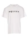 Alexander Mcqueen Logo Cotton T-shirt In White