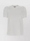 Alexander Mcqueen Cotton T-shirt With Crew Neck And Puff Sleeves In White