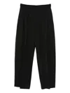 Alexander Mcqueen Cotton Tapered Trousers In Black
