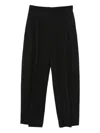 Alexander Mcqueen Cotton Tapered Trousers In Black
