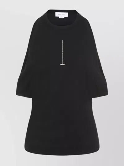 ALEXANDER MCQUEEN COTTON TOP CROSS-BAR DETAIL