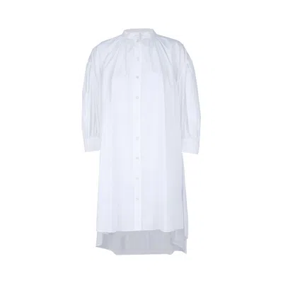 Pre-owned Alexander Mcqueen Cotton Trapeze Mini Dress 'optical White' | Women's Size 42