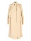 Alexander Mcqueen Cotton Trench Coat In Brown