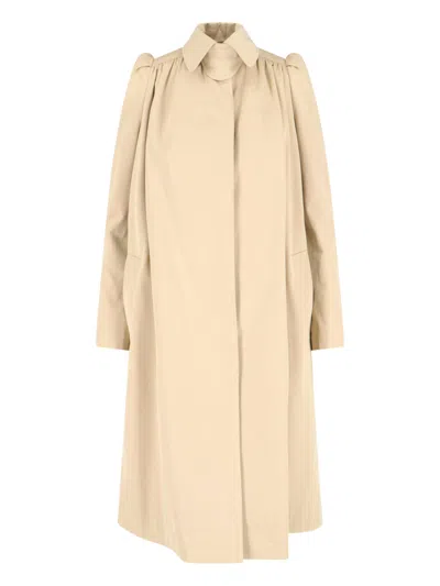 Alexander Mcqueen Cotton Trench Coat In Brown