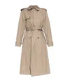 Alexander Mcqueen Alexander Mc Queen Beige Cotton Trench Coat In Brown