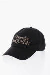 ALEXANDER MCQUEEN COTTON TWILL STACKED BASEBALL CAP WITH EMBOSSED LOGO