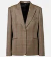 Alexander Mcqueen Country Check Wool Blazer In Brown