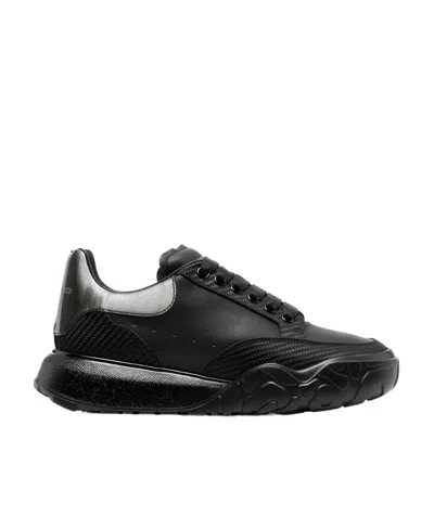 Alexander Mcqueen Court Low-top Sneakers In Black
