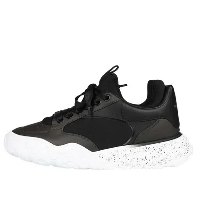 Alexander Mcqueen Court Tech Leather Sneakers 'black White'