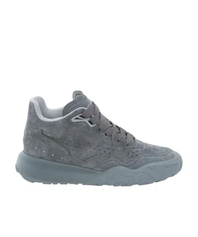 Alexander Mcqueen Court Trainer Chunky Sneakers In Gray