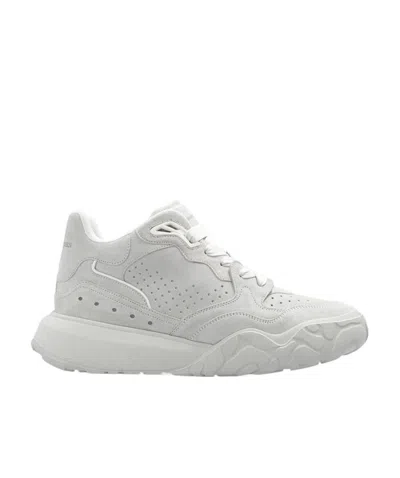 Alexander Mcqueen Court Trainer Lace-up Sneakers In Gray