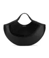 Alexander Mcqueen Women Black Leather The Cove Shopping Bag In Black