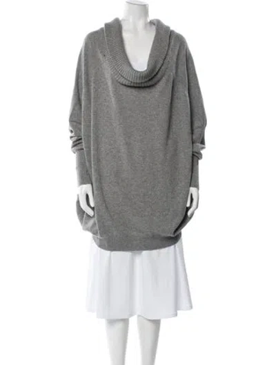 Pre-owned Alexander Mcqueen Cowl Neck Sweater In Gray