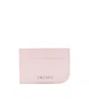 Alexander Mcqueen Cracked-effect Cardholder In Pink