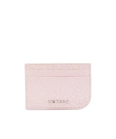 ALEXANDER MCQUEEN ALEXANDER MCQUEEN CRACKED-EFFECT LOGO PLAQUE CARDHOLDER