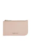 Alexander Mcqueen Cracked-leather Zip-around Wallet In Pink