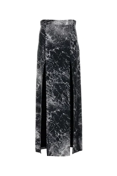 ALEXANDER MCQUEEN ALEXANDER MCQUEEN CRACKLE-PRINT PLISSÉ SKIRT