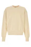 Alexander Mcqueen Crewneck Cotton Pullover Sweatshirt In Neutral