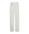 Alexander Mcqueen Wide-leg Tailored Trousers In Wool Gabardine In Bone