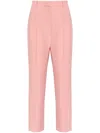 Alexander Mcqueen Press-crease Straight-leg Trousers In Pink