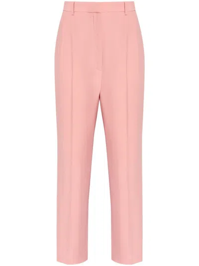 Alexander Mcqueen Press-crease Straight-leg Trousers In Pink
