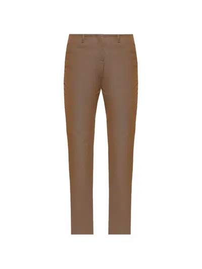 Alexander Mcqueen Crease-front Trousers In Brown
