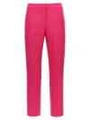 Alexander Mcqueen Fuchsia Cigarette Pants With Welt Pocket In Viscose Blend Woman