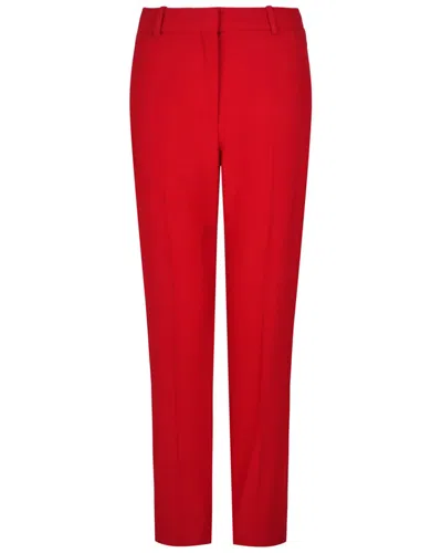 Alexander Mcqueen Crepe Cigarette Trouser In Red