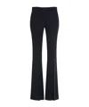 Alexander Mcqueen Casual Flared Leg Trousers With Belt Loops In Black