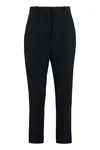 Alexander Mcqueen Crepe Pants With Straight Legs In Nero