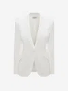 Alexander Mcqueen Single-breasted Buttoned Jacket In Neutral