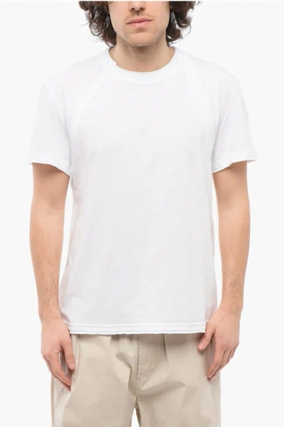 Alexander Mcqueen Crew Neck Braces Cotton T-shirt In Multi