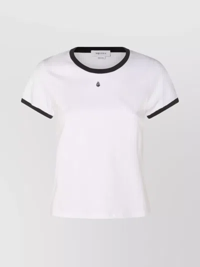 ALEXANDER MCQUEEN CREW NECK CONTRAST TRIM