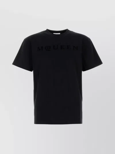 ALEXANDER MCQUEEN CREW NECK COTTON T-SHIRT WITH SHORT SLEEVES