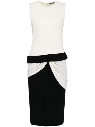 Alexander Mcqueen Crew Neck Dress In Black